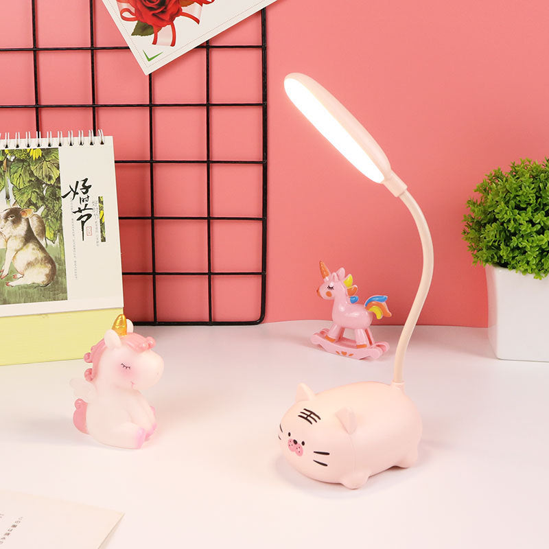 Girl heart led table lamp guard lamp